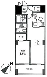 ラ・サクラス 1LDKの間取図画像