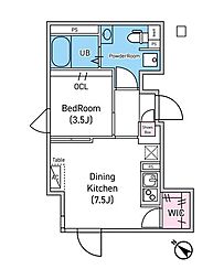 DUOMAISON巣鴨 1DKの間取図画像