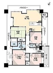 サンリヤン博多南3 4LDKの間取図画像