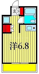 アーデル町屋 4階ワンルームの間取り