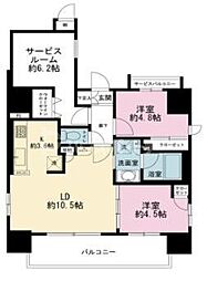 アークプラザ西日暮里 2SLDKの間取図画像