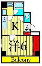 WAVE千束 5階1Kの間取り