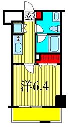 プレール・ドゥーク東京EAST IV RiverSide 2階1Kの間取り
