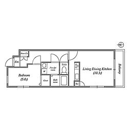 GRAN PASEO舎人 5階1LDKの間取り