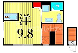 Bonvoyage 3階ワンルームの間取り