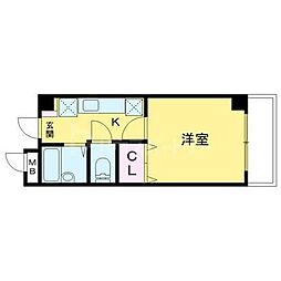 サンフォートソフィア 3階1Kの間取り