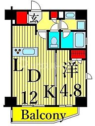 パレ・ド・ルピナス南千住 6階1LDKの間取り