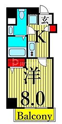 Bonheur（ボヌール） 5階1Kの間取り