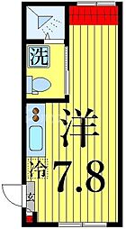 BrightHouse町屋 ワンルームの間取図画像