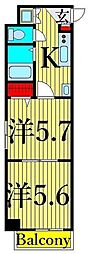 スパッジオ上野東 1DKの間取図画像