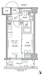 パークアクシス文京本郷 1DKの間取図画像