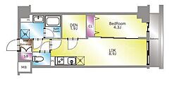 足立区西新井栄町3丁目マンション 1SLDKの間取図画像