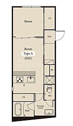 J-ARC道灌山 1LDKの間取図画像