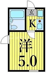 シャンテ田端 ワンルームの間取図画像