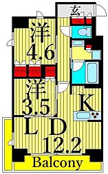 ワンルーフレジデンス西日暮里 2LDKの間取図画像