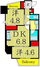 リビオメゾン入谷 1SDKの間取図画像