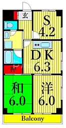 ロジュマン西尾久 2SDKの間取図画像