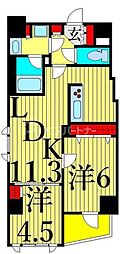 グランカーサ三ノ輪 2LDKの間取図画像