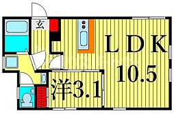 ディスティーノレジデンシア荒川 1LDKの間取図画像