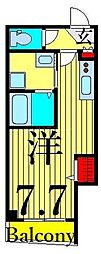 プレーマ南千住 ワンルームの間取図画像