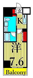 コンフォリア上野入谷 1Kの間取図画像