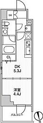 リテラス南千住サウス 1DKの間取図画像