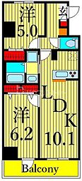 COMFORIA西尾久 1SLDKの間取図画像