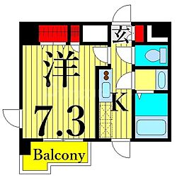GRANPASEO田端B 1Kの間取図画像