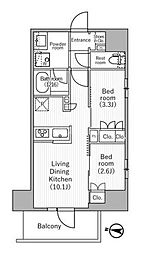 nidoMINOWA 2LDKの間取図画像