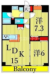 サンクレール荒川ブランガーデン 1SLDKの間取図画像