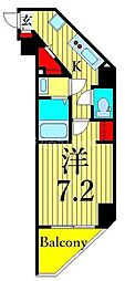 OPENBLOOM入谷 1Kの間取図画像