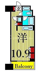 プロスペクトKALON三ノ輪 ワンルームの間取図画像