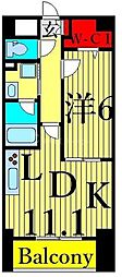 福信館 1LDKの間取図画像