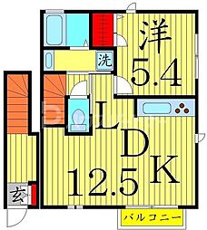 HeimdeWeide 1LDKの間取図画像