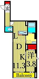 BlancPierre 1LDKの間取図画像