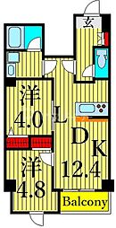 ドゥーエ町屋2 2LDKの間取図画像