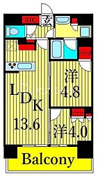 nido南千住 2LDKの間取図画像