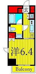 グランフォース町屋 1Kの間取図画像