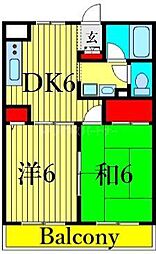 グランシャリオ 2DKの間取図画像