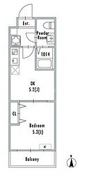 GRAN PASEO西新井 1DKの間取図画像