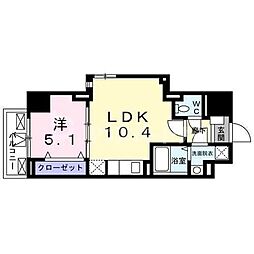 ヴィラフェリシア小台橋 1LDKの間取図画像