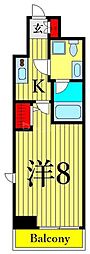 アイルイムーブル西日暮里 1Kの間取図画像