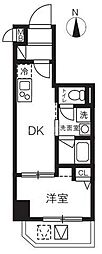 ハーモニーレジデンスグローバルキャピタル 1DKの間取図画像