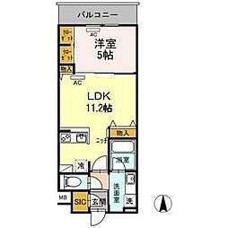 名古屋市営鶴舞線 大須観音駅 徒歩6分の賃貸マンション 8階1LDKの間取り