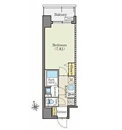 ファスティーナ志賀本通 7階1Kの間取り