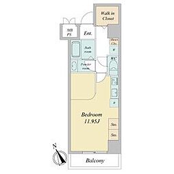 CROESUSRESIDENCE枇杷島 ワンルームの間取図画像