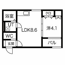 Fasecia日の出 1LDKの間取図画像
