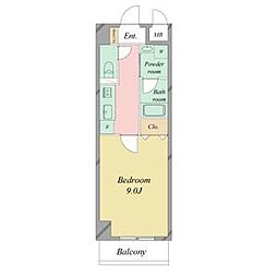 ラクラス浅間町 1Kの間取図画像