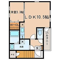 MilleGraines 1LDKの間取図画像