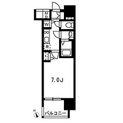 メインステージ名古屋ノースマーク 1Kの間取図画像